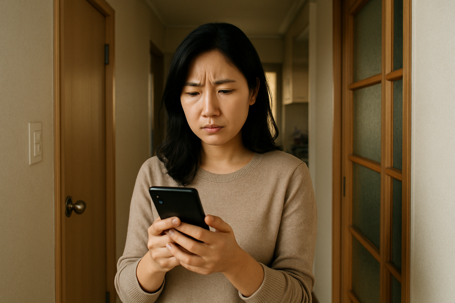 모르는 개통 알림을 받은 저녁