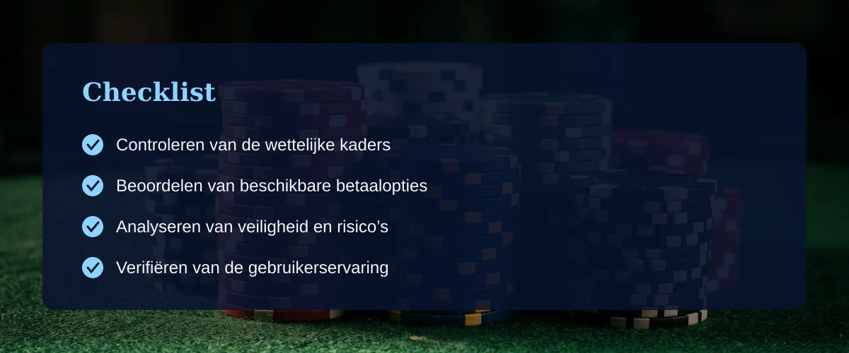 Betalen via de telefoonrekening in Nederlandse online casino’s: een kritische check — Checklist