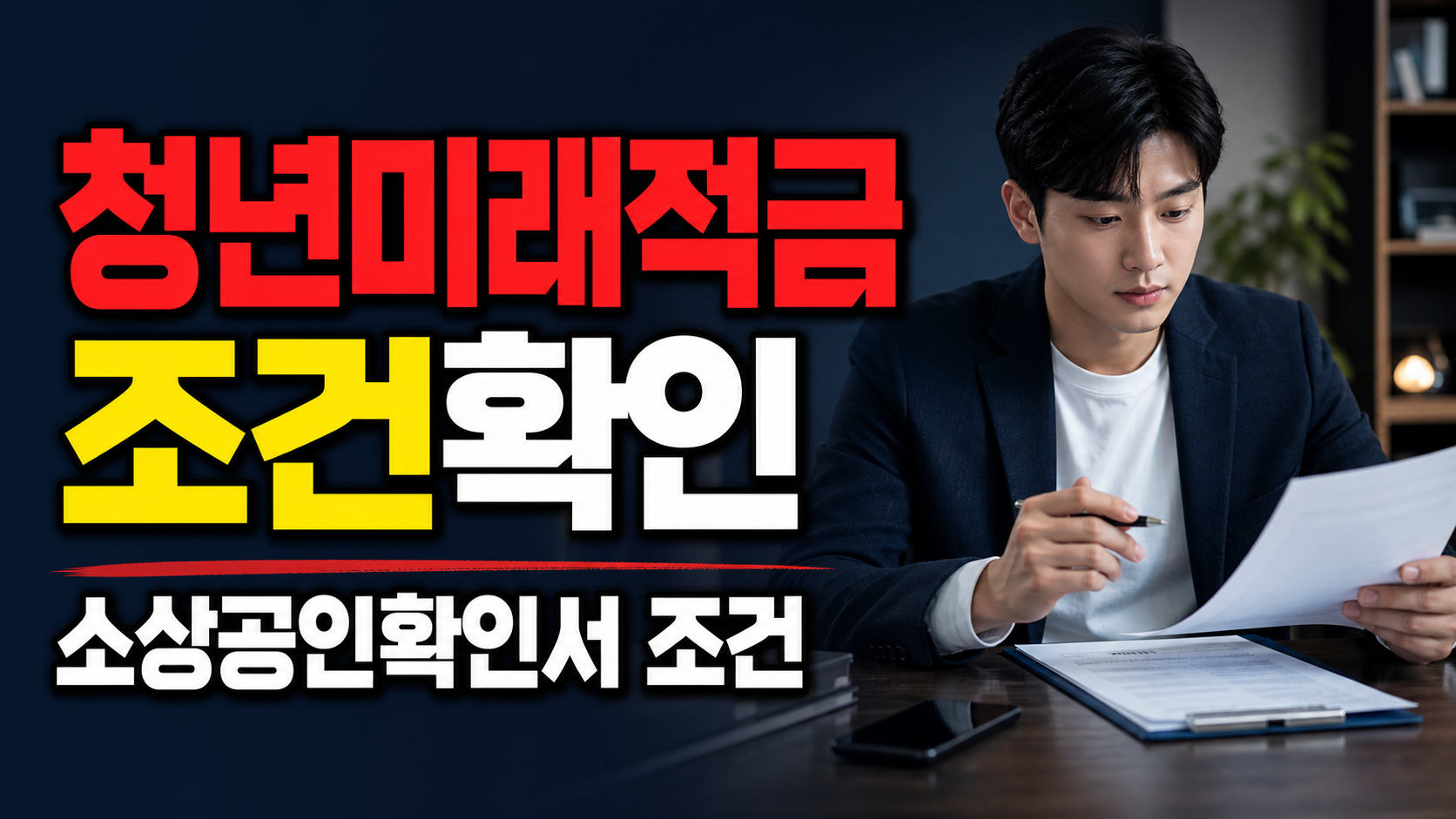 청년미래적금 19.4% 우대형 내가 고르는 게 아니다? 소상공인확인서 조건 확인 관련 핵심 정보를 상징적으로 보여주는 썸네일 이미지