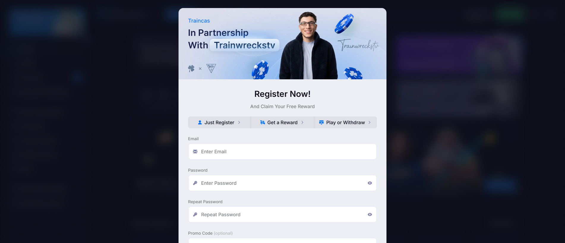 Screenshot of traincas.com