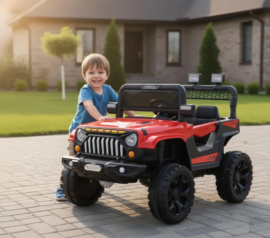 Kids Thar 4X4 Heavy Duty 12V Electric Ride On Jeep for Kids with Remote Control, Music and Light 1-7 Yrs photo 4