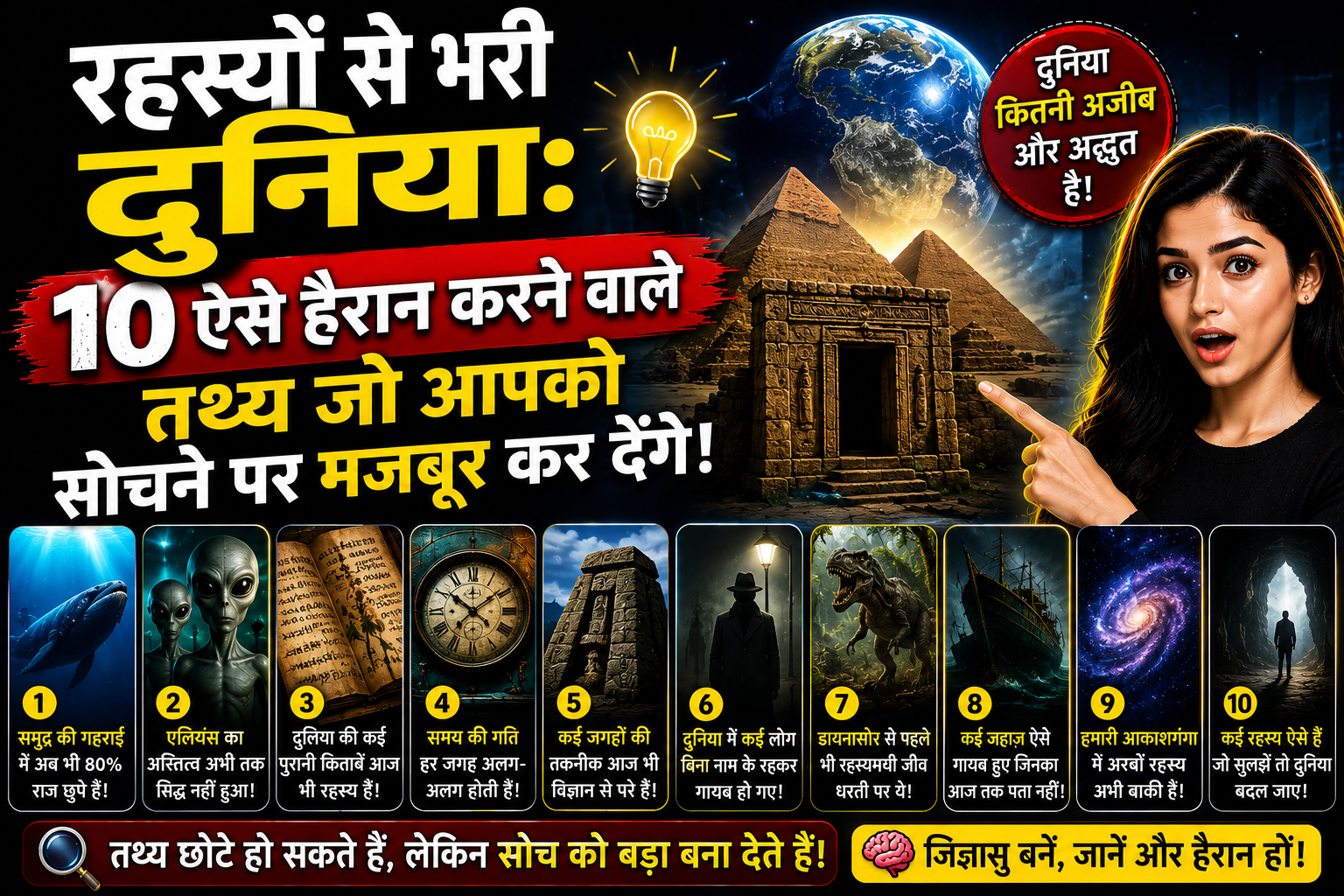 10 Mind-Blowing Facts जो आपको सोचने पर मजबूर कर देंगे! 🤯🌍