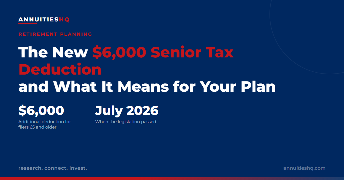 The New $6,000 Senior Tax Deduction: What It Means for Your Retirement Income Plan