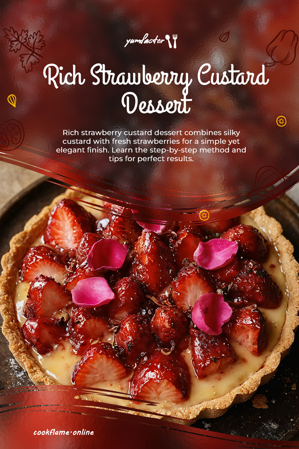 Rich Strawberry Custard Dessert