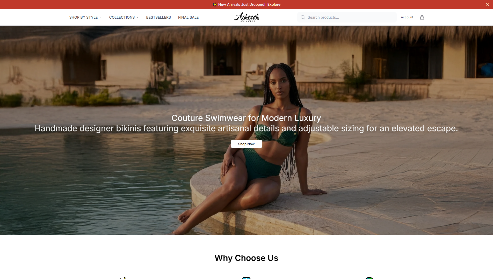 Stored capture of asherahswimwearonline.shop