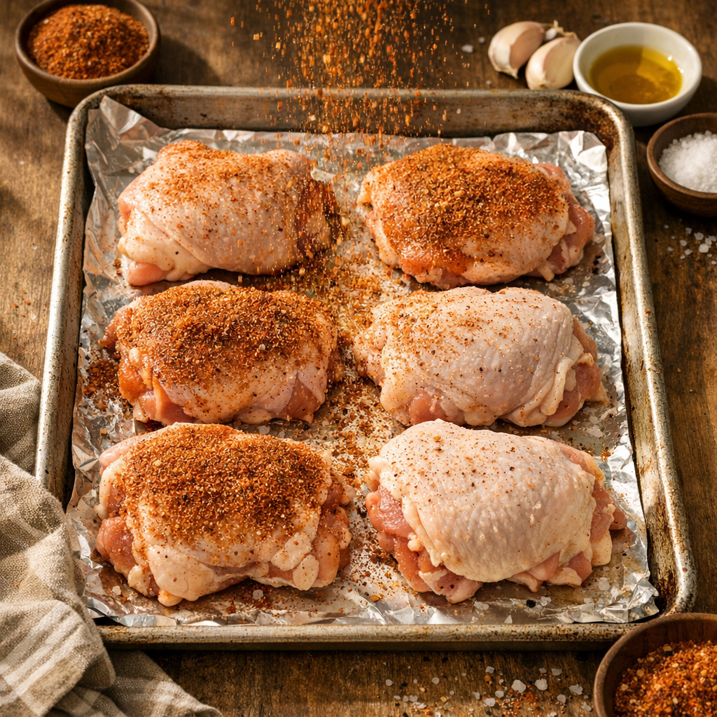 oven baked chicken thighs crispy ingredients