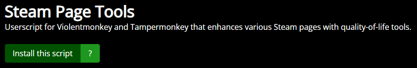 Greasy Fork install button