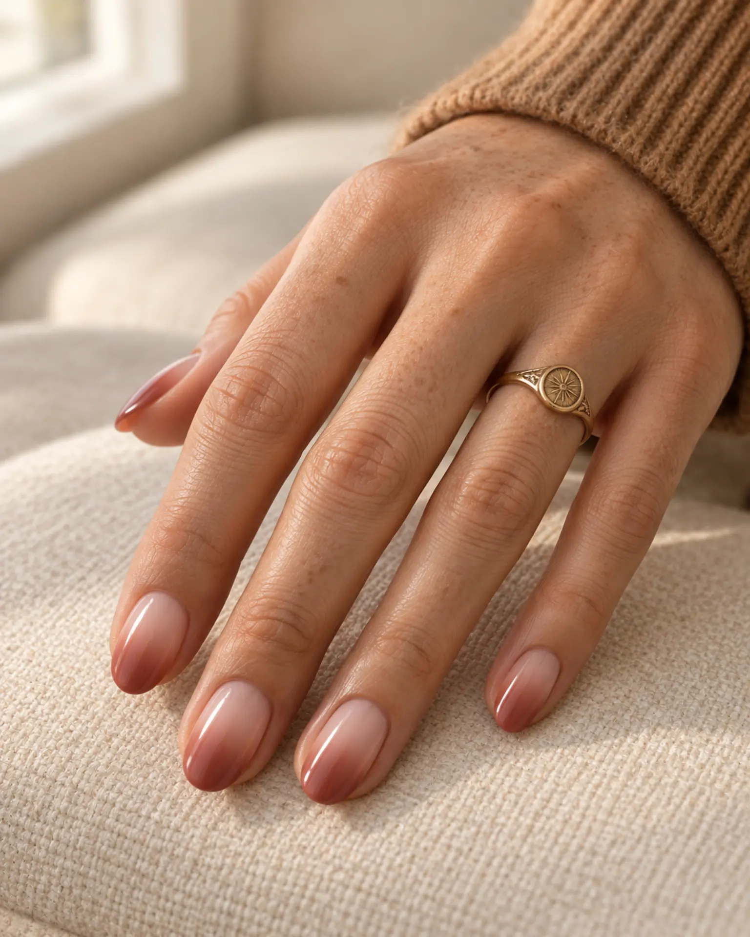 Birthday Tonal Ombré manicure inspiration for birthday nail ideas