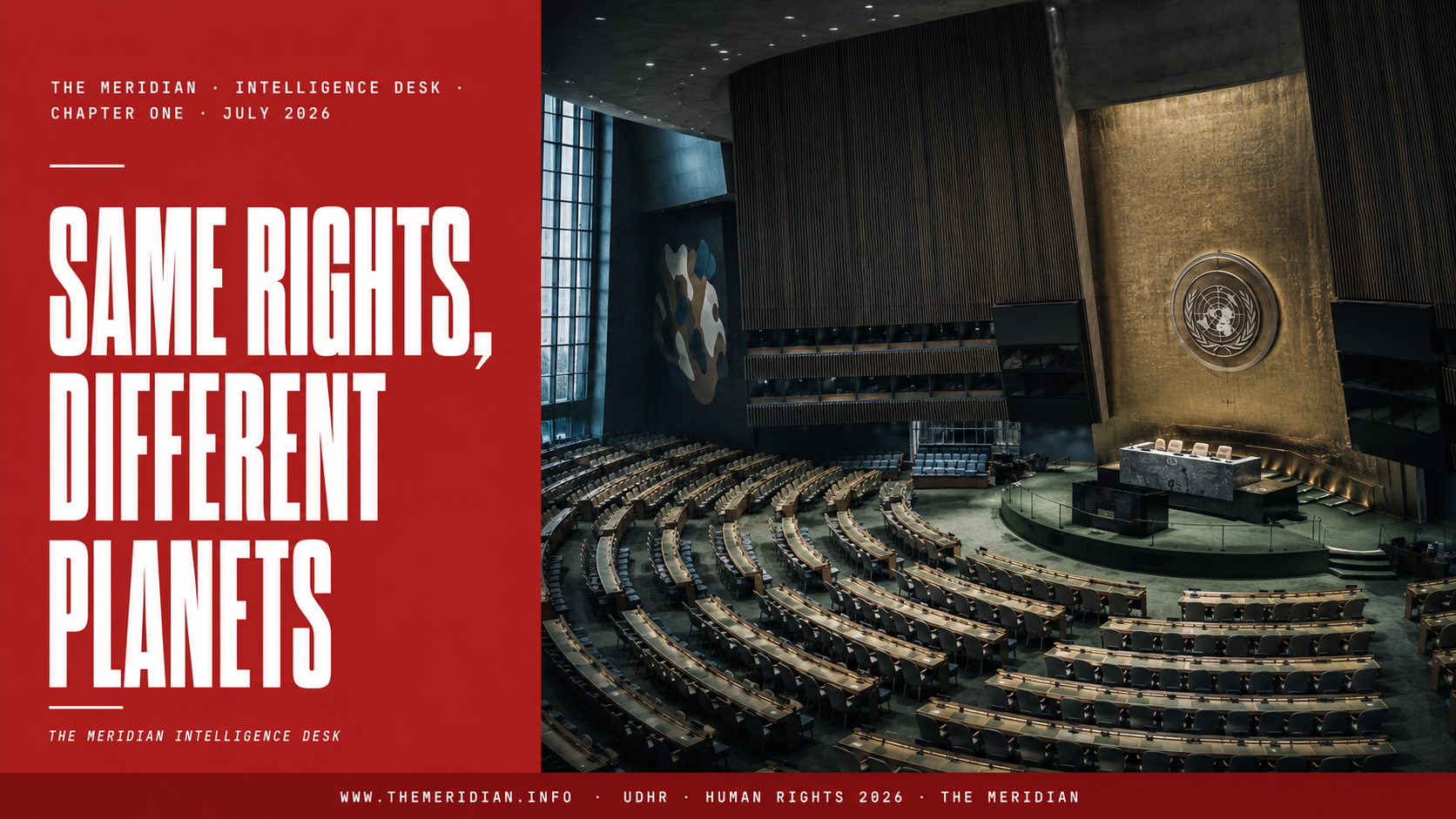 Same Rights Different Planets UDHR 78 Enforcement Gap The Meridian Human Rights July 2026