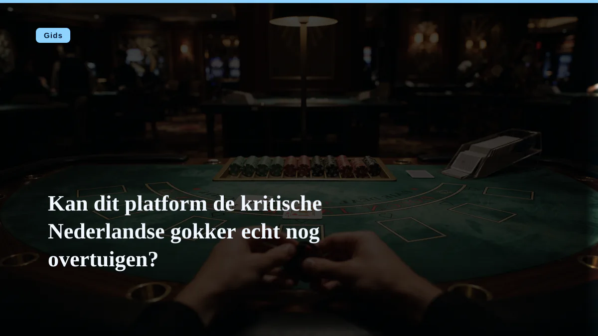 Kan dit platform de kritische Nederlandse gokker echt nog overtuigen?