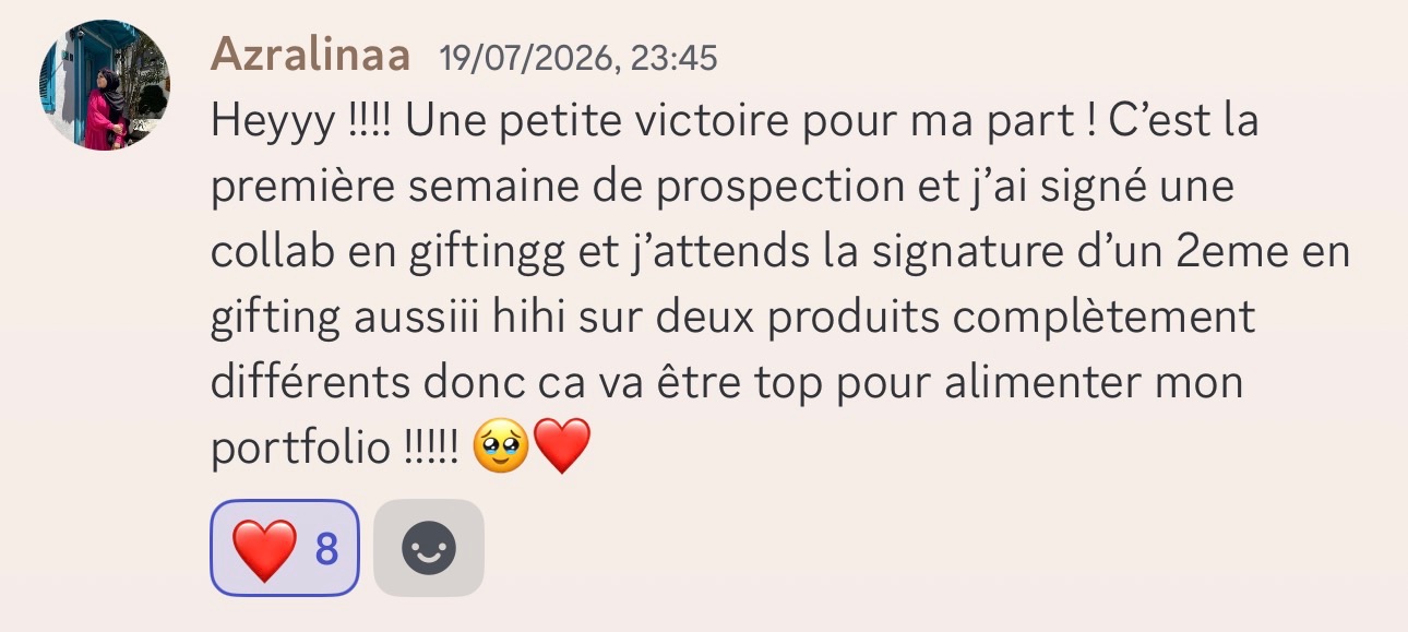 Retour d'une élève de l'UGC Lab sur ses résultats de démarchage