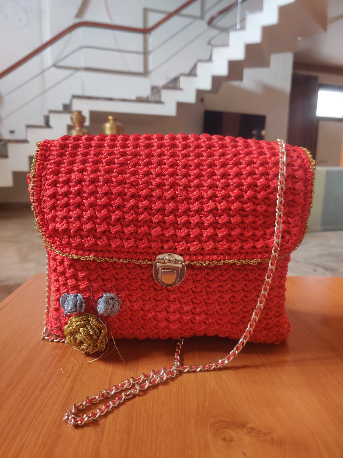 Creative Crochet 24 Bag Red Color 2