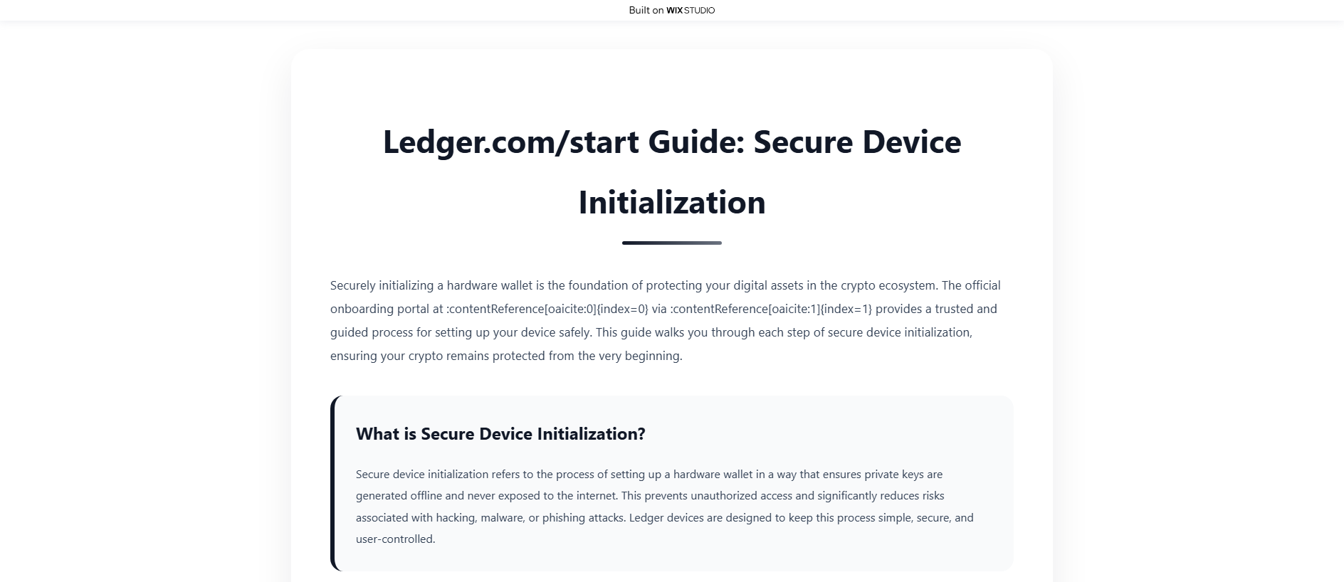 Screenshot of getstarted-ledgre.wixstudio.com