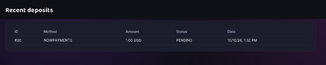 deposit stuck