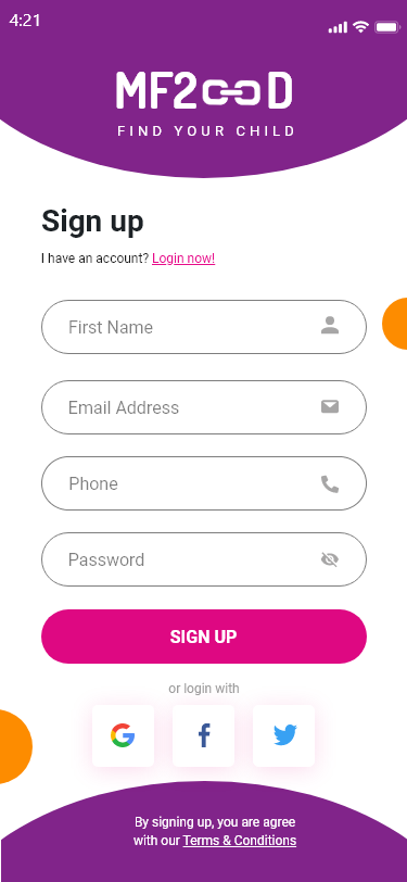 Sign Up Screen
