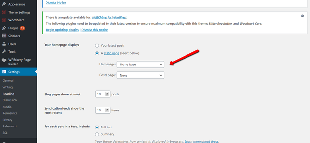 homepage-settings