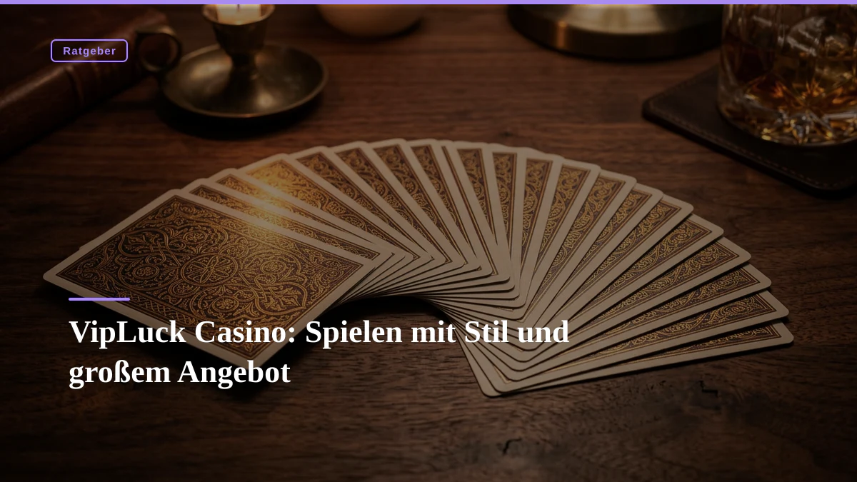 VipLuck Casino: Spielen mit Stil und großem Angebot