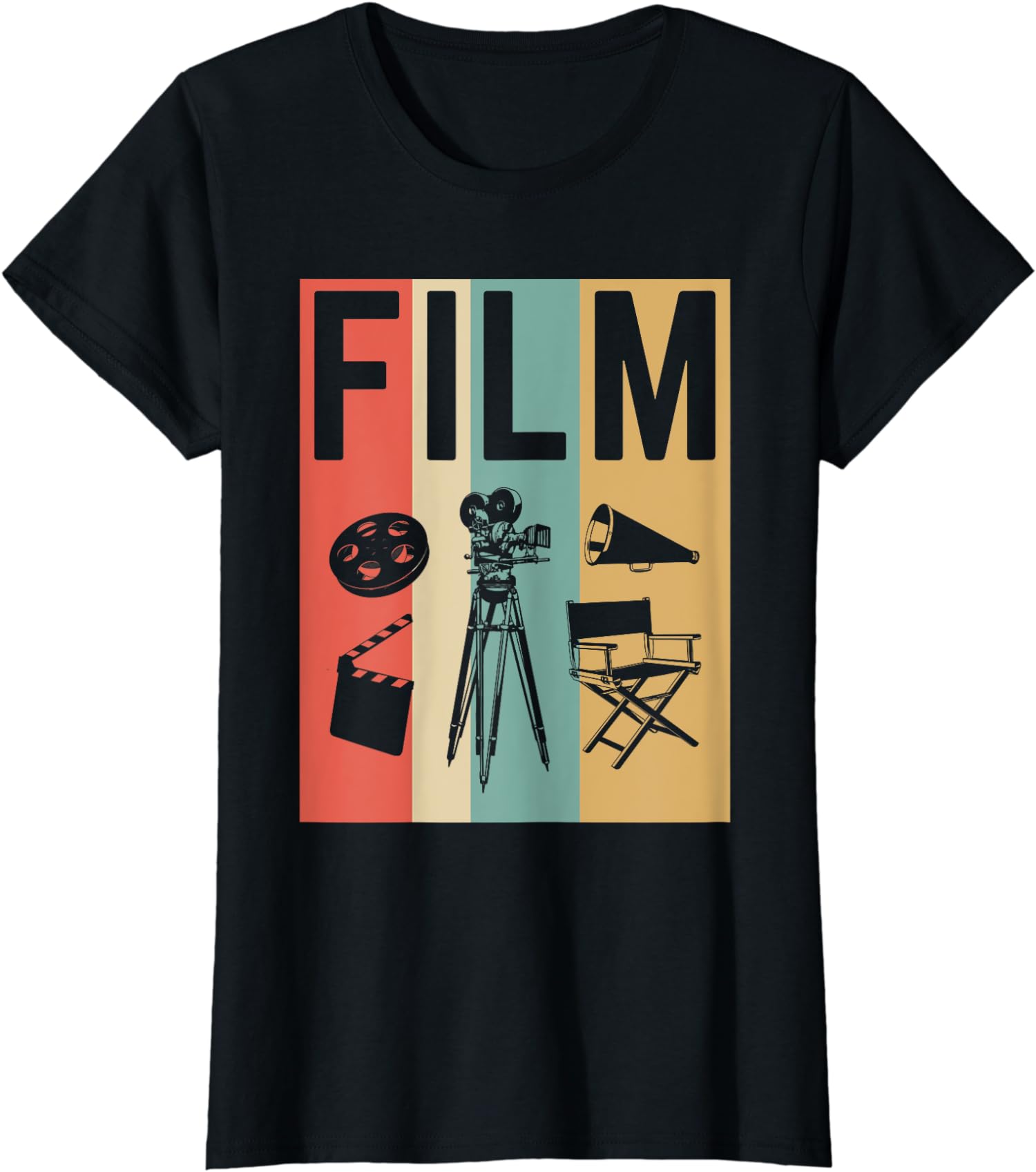 Vintage Film Cinema Shirt, Retro Movie Maker Tee Ladies’ Crewneck T-Shirt