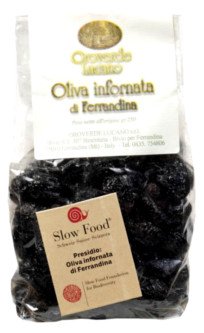 Bolsa de aceitunas aderezadas del olivo Majatica di Ferrandina