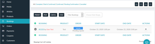 Vendor-booking