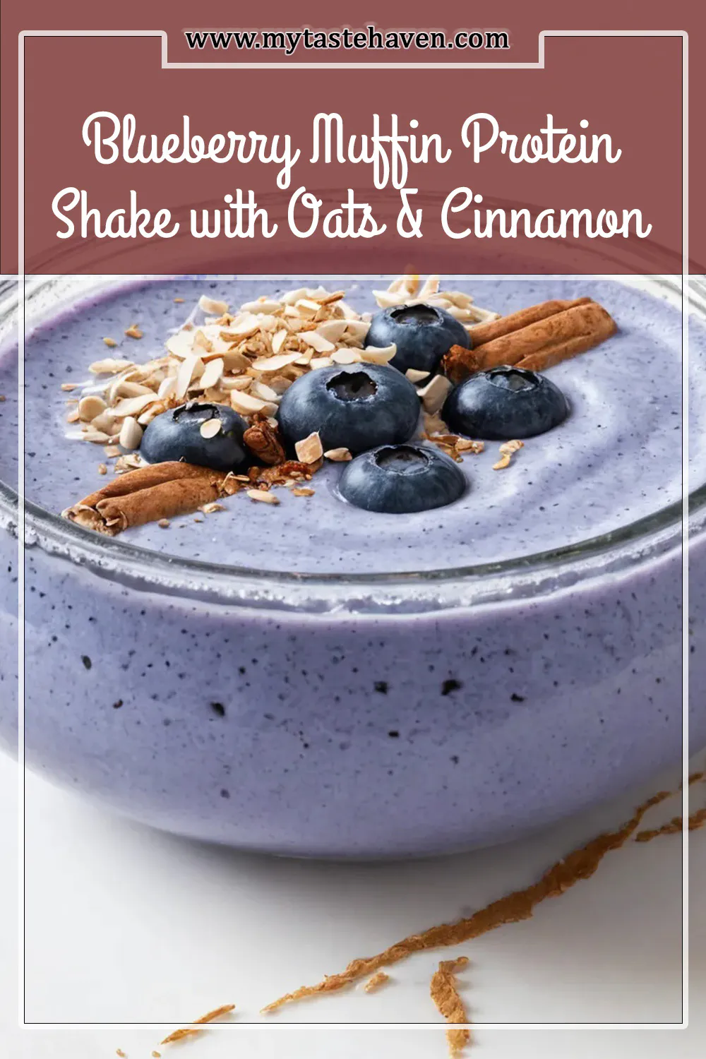 Blueberry Muffin Protein Shake with Oats & Cinnamon