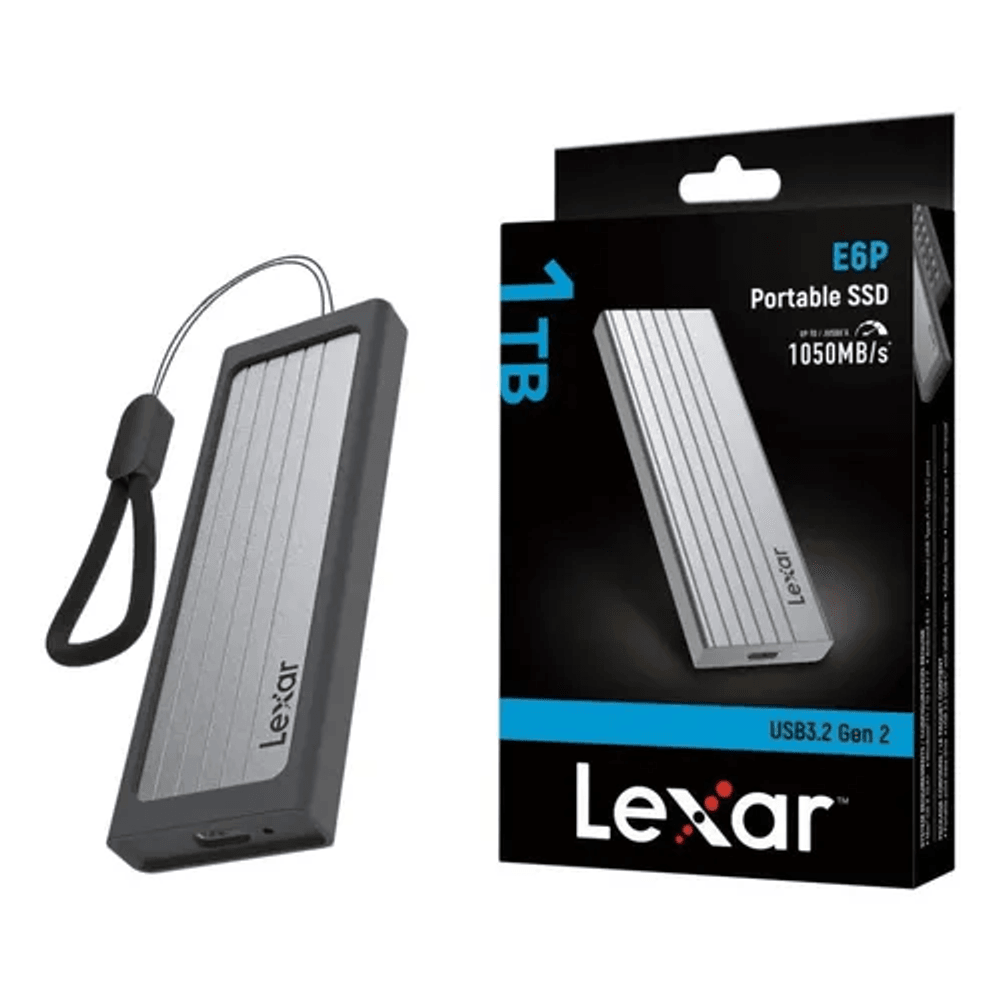 SSD Externo Lexar 1TB PAE06N Portátil - Cinza (LPAE06N001T-RNBNG)