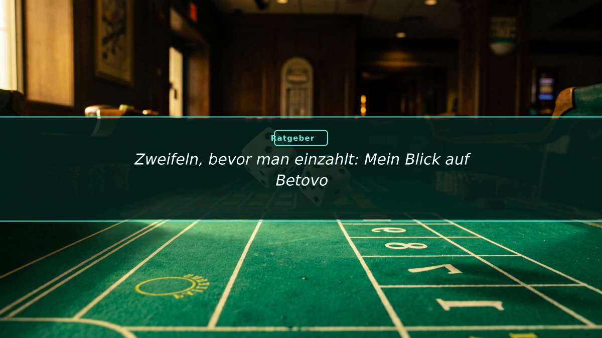 Zweifeln, bevor man einzahlt: Mein Blick auf Betovo