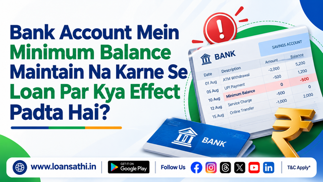 Bank Account Mein Minimum Balance Maintain Na Karne Se Loan Par Kya Effect Padta Hai?