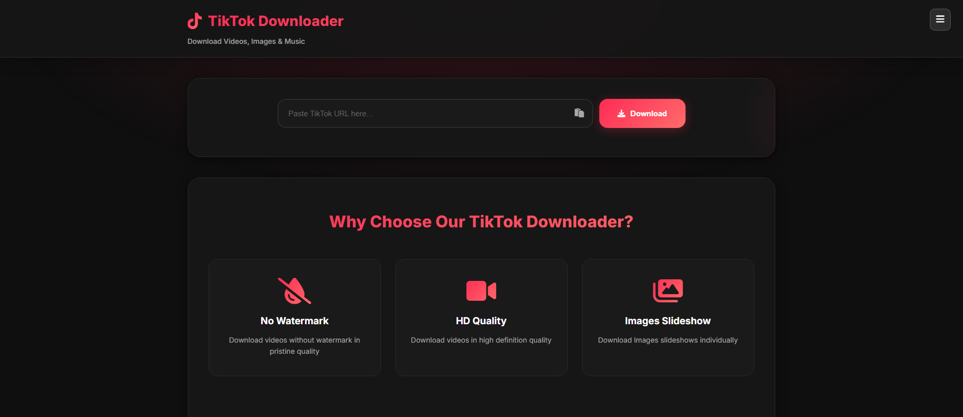 Stored capture of tiktokdl.pages.dev