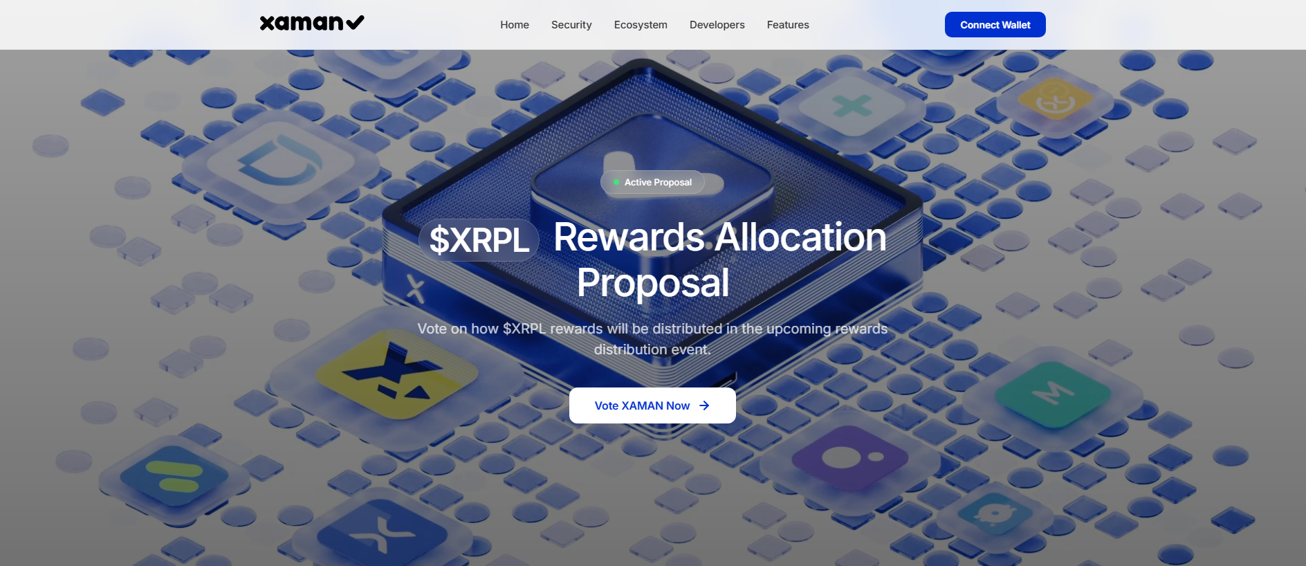 Forensic screenshot of xrpl-distribute.live showing the phishing page layout