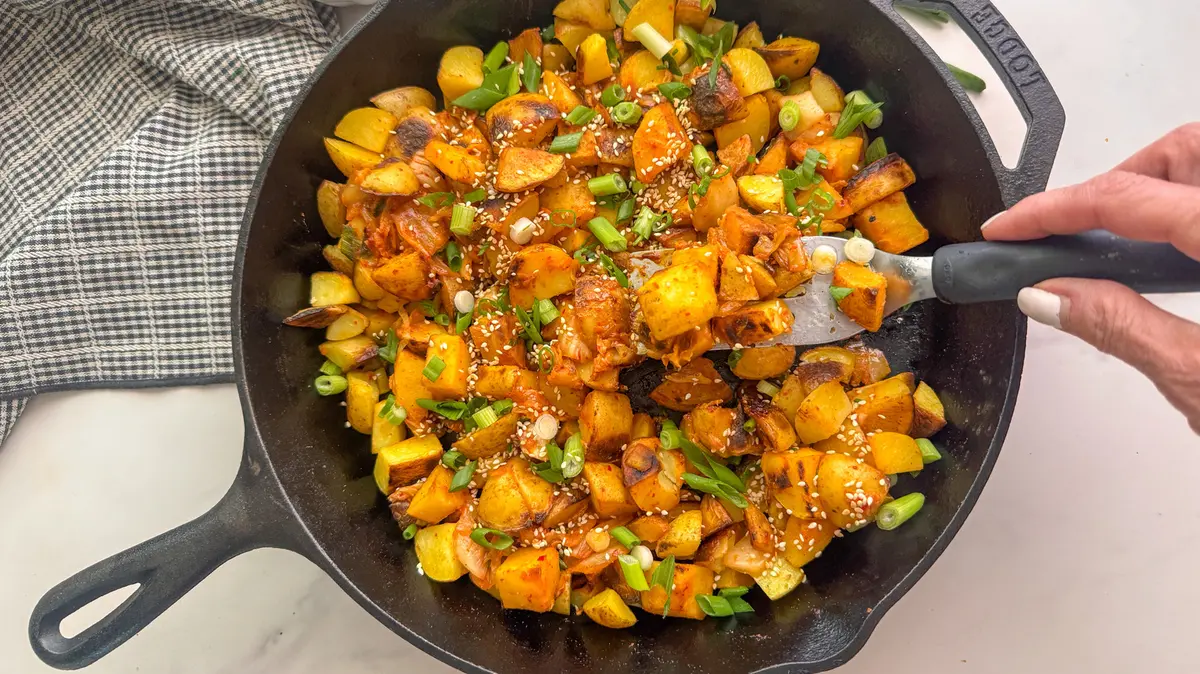 Spicy Kimchi Potatoes Recipe