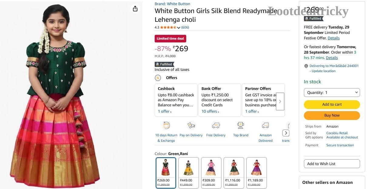 Girls Lehnga Choli | Top Unbeatable Deal