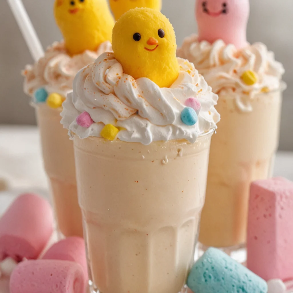 Marshmallow Milkshake with Peeps