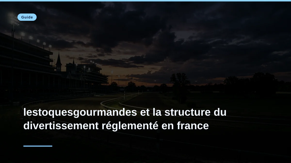 lestoquesgourmandes et la structure du divertissement réglementé en france插图 lestoquesgourmandes et la structure du divertissement réglementé en france