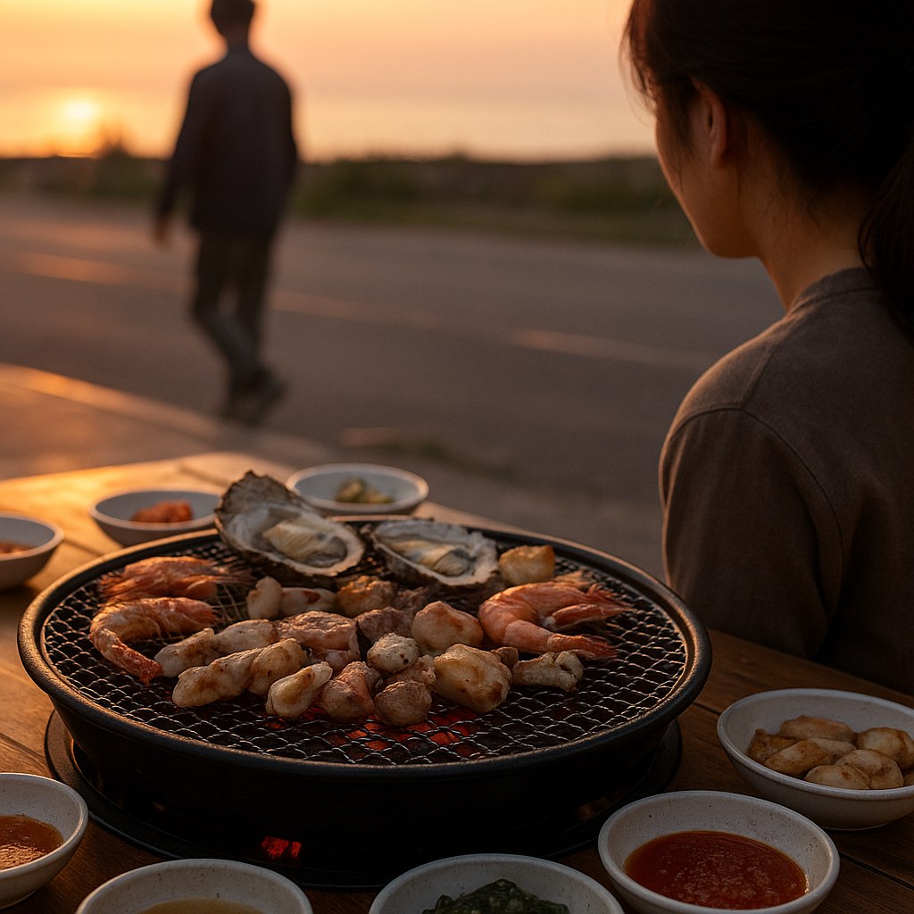 korean seafood grill dinner