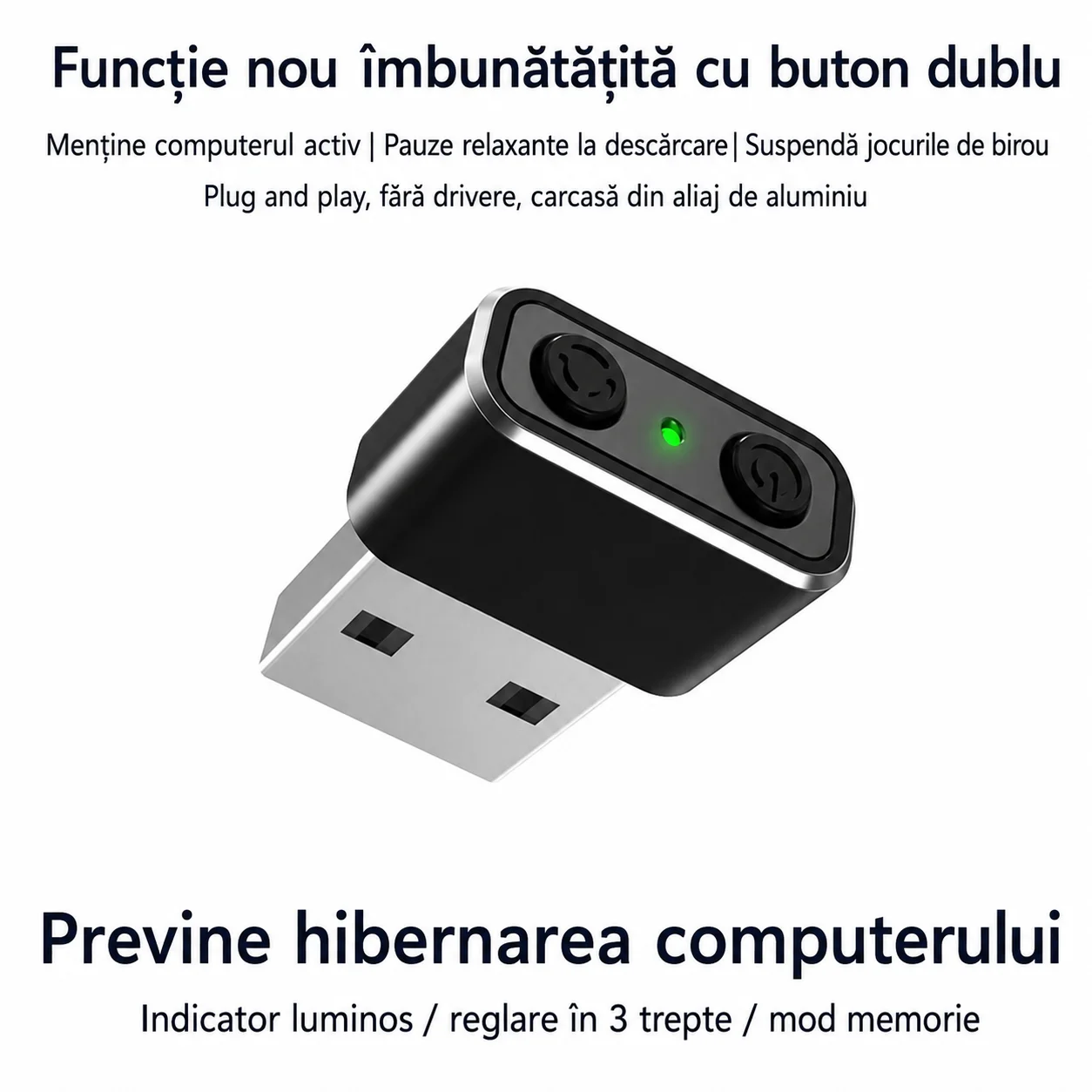 XPQKDC Mouse Jiggler Plug and Play USB съвместим с Windows macOS Linux