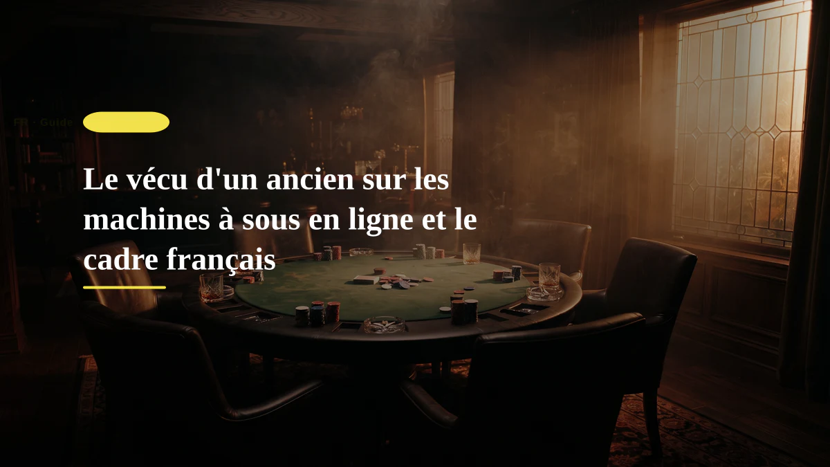 Le vécu d'un ancien sur les machines à sous en ligne et le cadre français