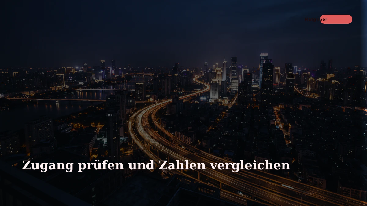 Zugang prüfen und Zahlen vergleichen