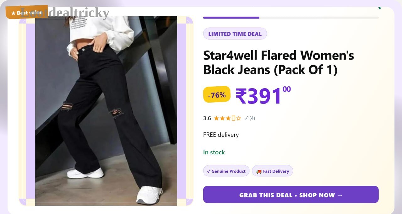 flared Women Black – Just ₹391 | Top Unbeatable Deal flared Women Black – Just ₹391 | Top Unbeatable Deal