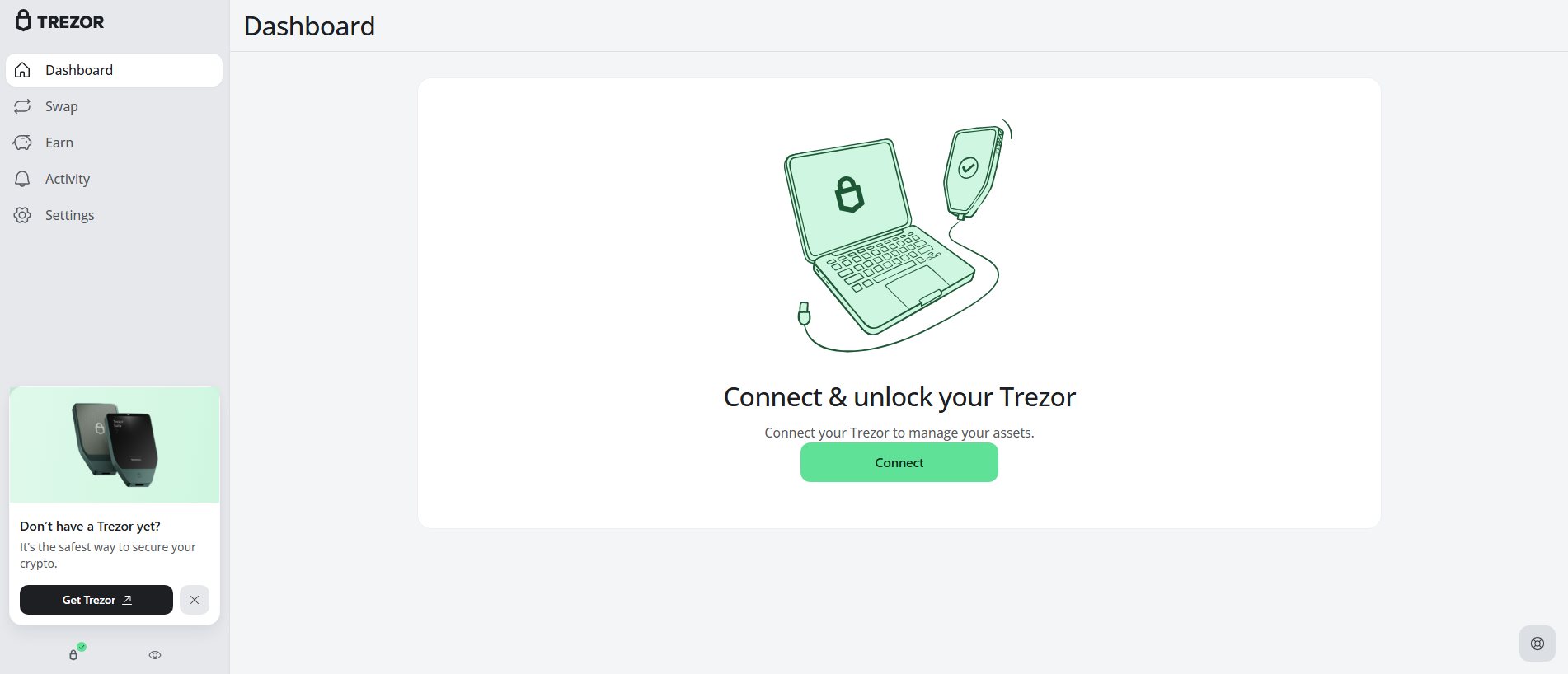 Stored capture of trezor-connect.com