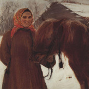 Баба с лошадью 1898