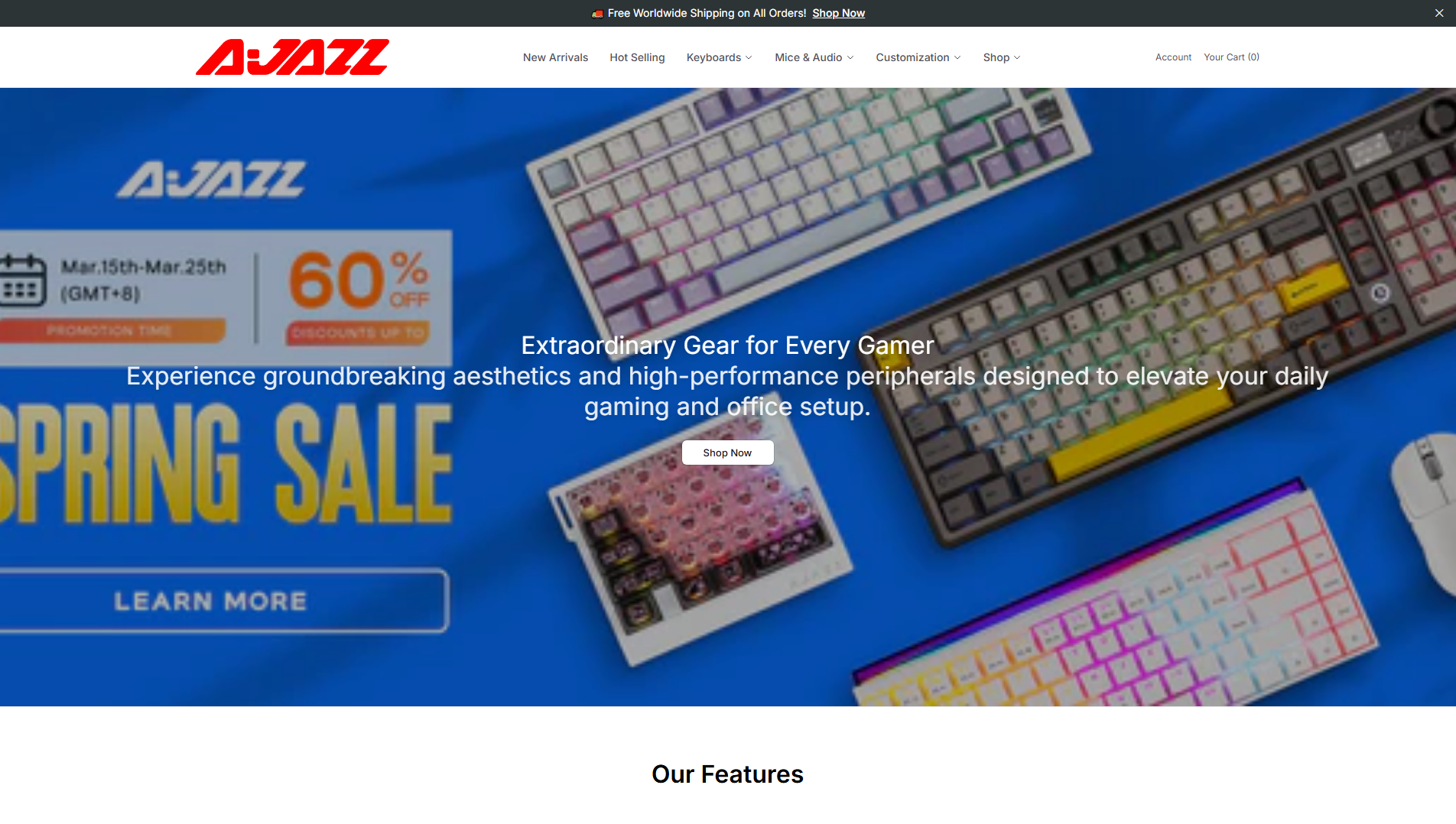 Stored capture of ajazzshop.shop