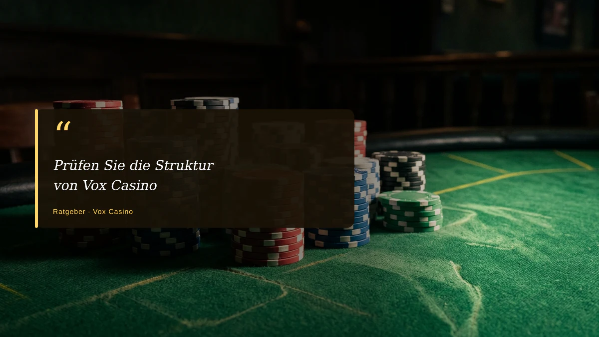 Prüfen Sie die Struktur von Vox Casino
