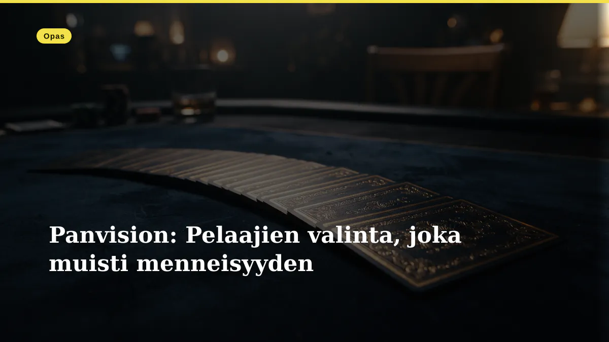 Panvision: Pelaajien valinta, joka muisti menneisyyden