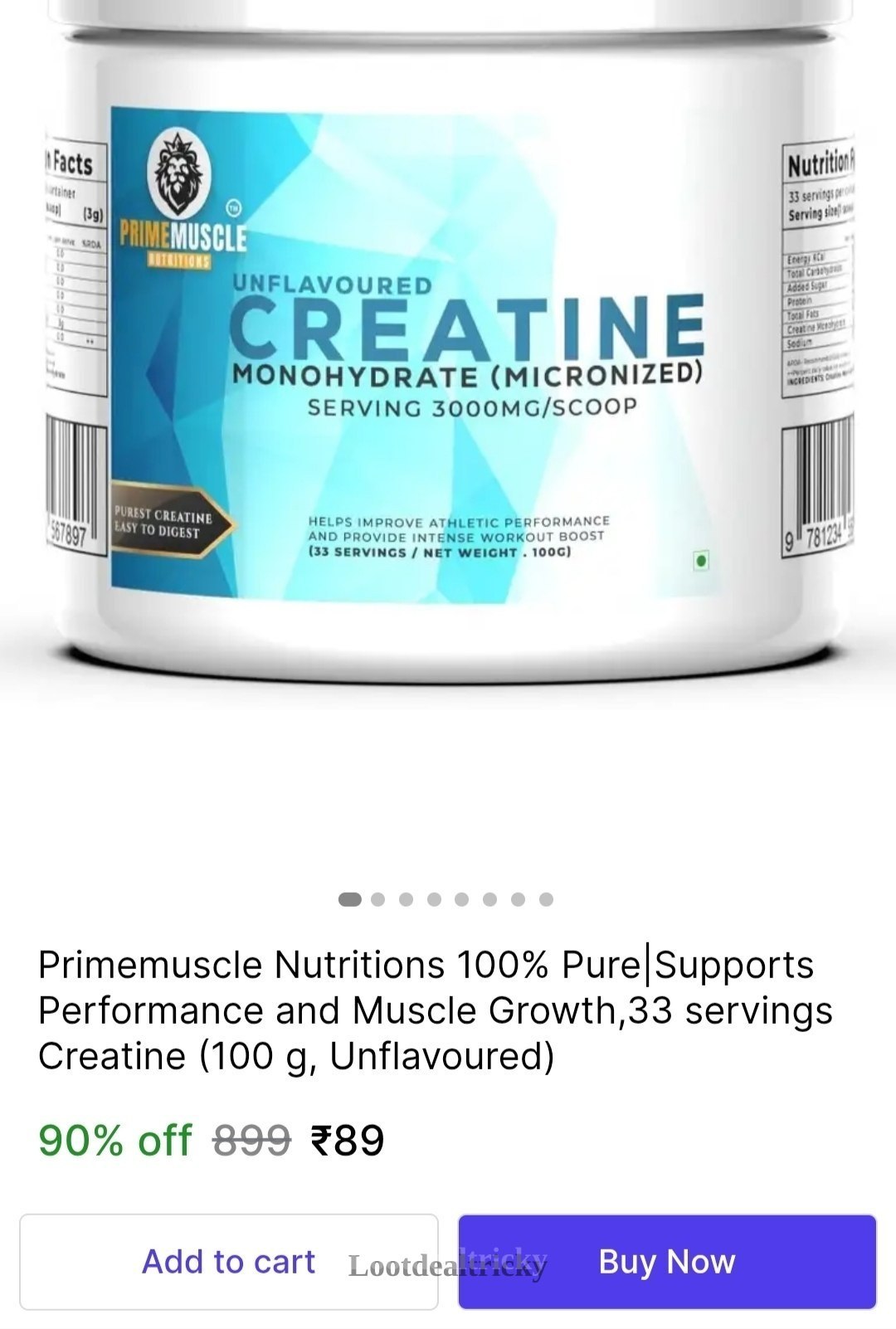 Loot ₹89 Creatine – Lowest Price Get 70% OFF Today Loot ₹89 Creatine – Lowest Price Get 70% OFF Today
