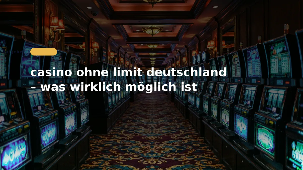 casino ohne limit deutschland – was wirklich möglich ist