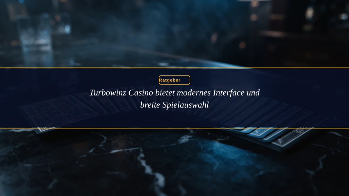 Turbowinz Casino bietet modernes Interface und breite Spielauswahl