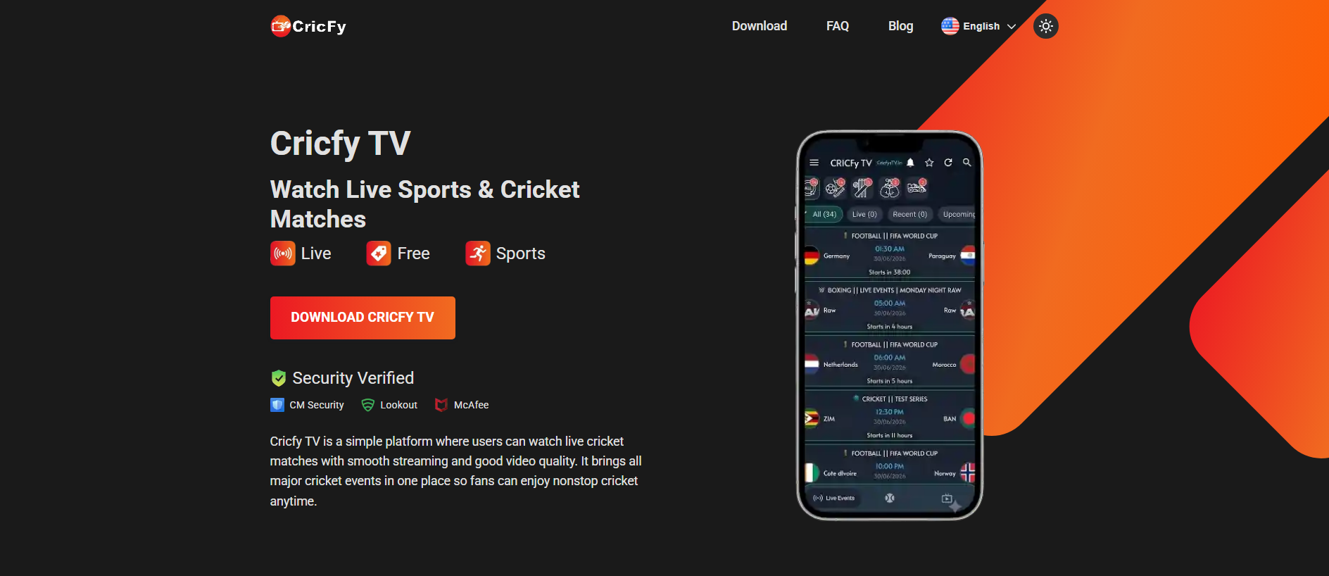 Stored capture of cricfystv.in