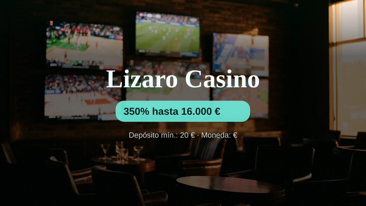 Lizaro Casino &mdash; bono de bienvenida 350% hasta 16.000 &euro; + 350 FS, pagos: Visa, Mastercard, Skrill, Neteller, Paysafecard