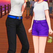 Ruko and Utane at the boardwalk.png